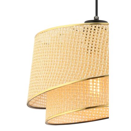 Люстра BARETTE 1xE27/60W/230V кафяво/златно