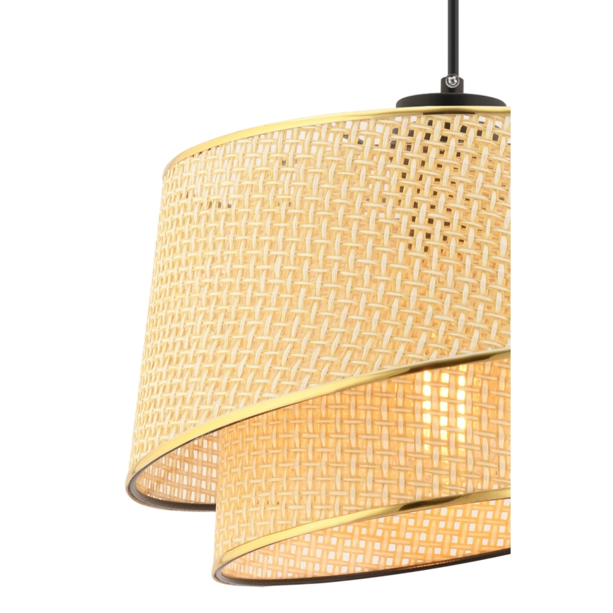 Люстра BARETTE 1xE27/60W/230V кафяво/златно