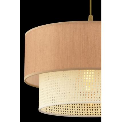 Люстра ECHO 1xE27/60W/230V кафява/кремава