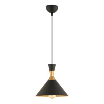Люстра MONZA 1xE27/40W/230V пр. 25 см черна/златна