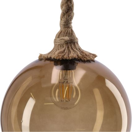 Люстра на окачване SHEDON 1xE27/40W/230V димна бежова