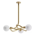 Люстра на прът CONFUSIO 3xE14/28W/230V, диам. 76 см, златна