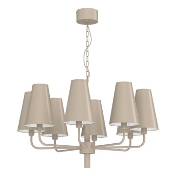 Люстра на верига TORTOLA 8xE14/15W/230V бежова