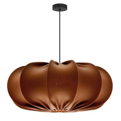 Люстра на въже CAFEE 1xE27/40W/230V с диаметър 52 см кафява