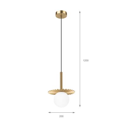 Люстра на въже CHITA 1xG9/5W/230V златна