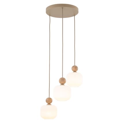 Люстра на кабел BALLO 3xE14/10W/230V бежова