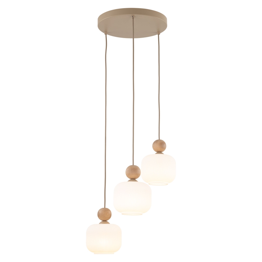 Люстра на кабел BALLO 3xE14/10W/230V бежова