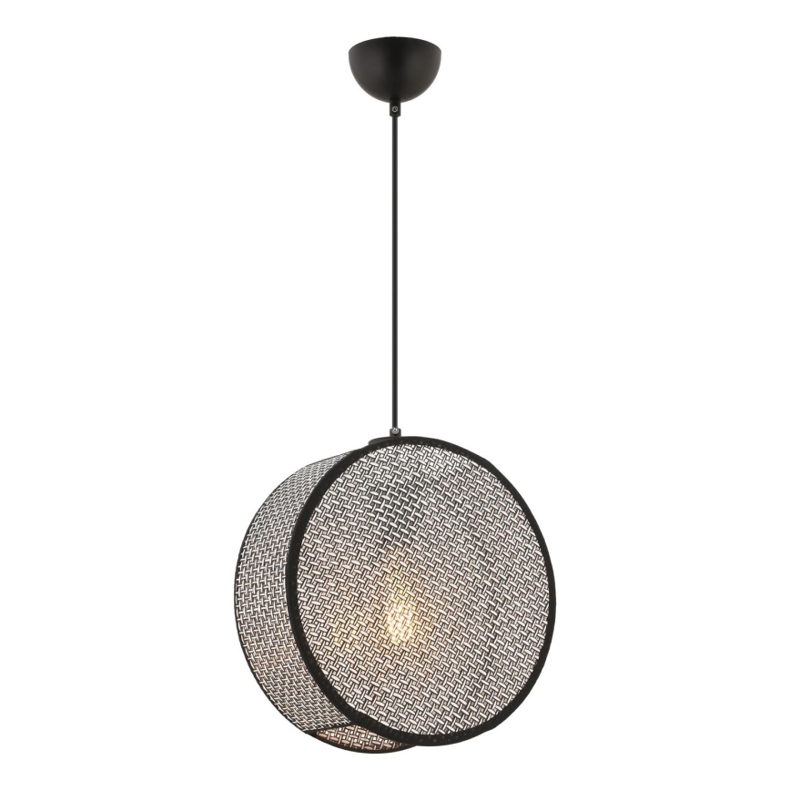 Люстра на кабел BIG DRUM 1xE27/60W/230V сива/черна