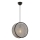 Люстра на кабел BIG DRUM 1xE27/60W/230V сива/черна