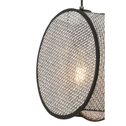 Люстра на кабел BIG DRUM 1xE27/60W/230V сива/черна