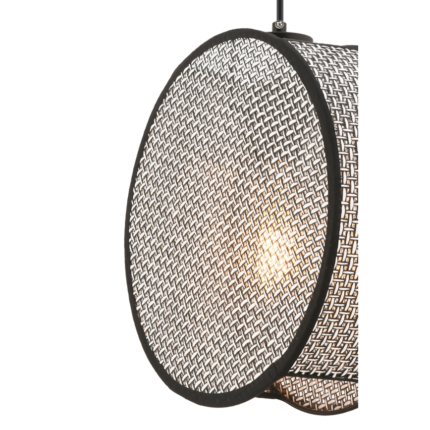 Люстра на кабел BIG DRUM 1xE27/60W/230V сива/черна