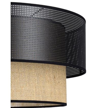 Люстра на кабел BORHO 1xE27/60W/230V Ø 40 см черна/юта