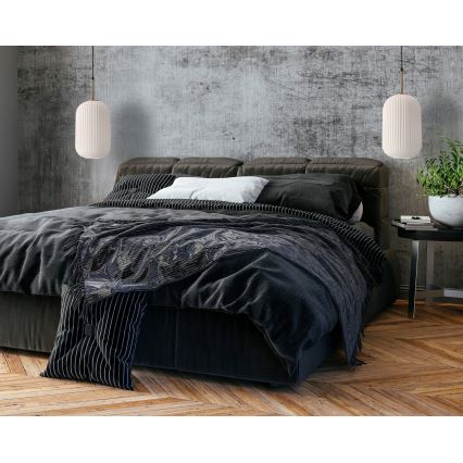 Люстра на кабел CRESTO 1xE27/40W/230V бяла/златна