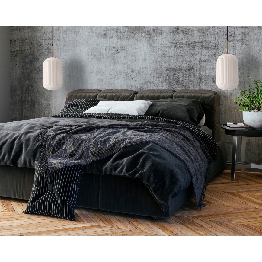 Люстра на кабел CRESTO 1xE27/40W/230V бяла/златна