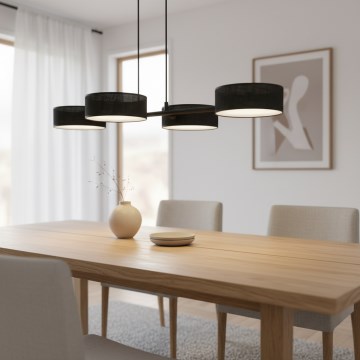 Люстра на кабел DRUMZ 4xE14/10W/230V, черна