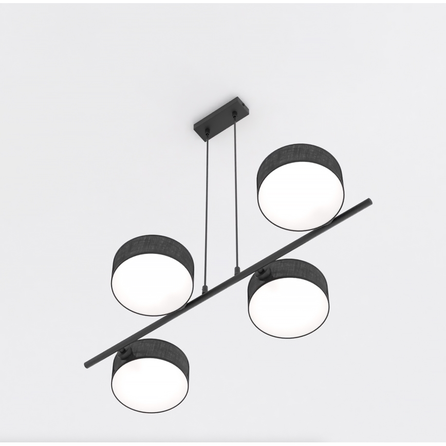 Люстра на кабел DRUMZ 4xE14/10W/230V, черна