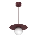 Люстра на кабел FLAT 1xE27/15W/230V бордо