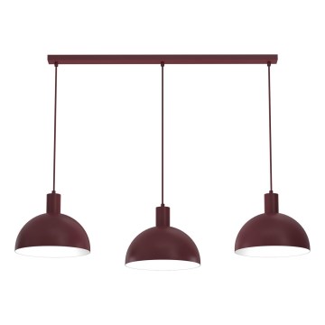 Люстра на кабел HANDA 3xE27/15W/230V бордо