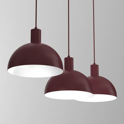 Люстра на кабел HANDA 3xE27/15W/230V бордо