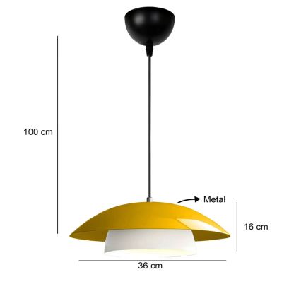 Люстра на кабел MOONLIGH 1xE27/40W/230V жълта