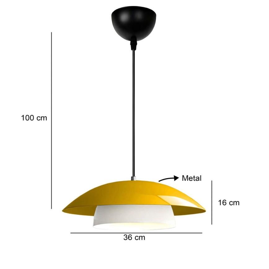 Люстра на кабел MOONLIGH 1xE27/40W/230V жълта
