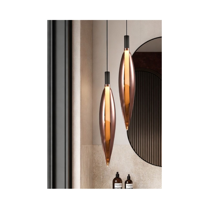 Люстра на кабел NORDIC 1xG9/5W/230V черен/меден