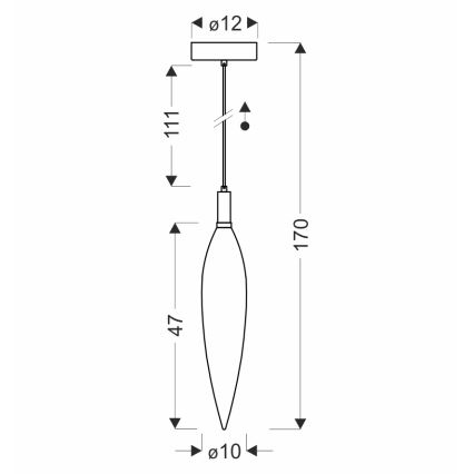 Люстра на кабел NORDIC 1xG9/5W/230V черен/меден