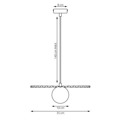 Люстра на кабел UMBRA 1xG9/8W/230V бяла