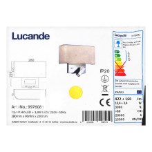 Lucande - LED Аплик VIRVE 1XLED/13,4W/230V + 1xLED/3,4W/230V