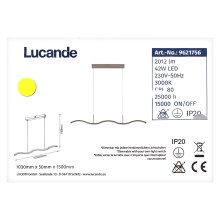 Lucande - LED Димируем пендел BRAMA LED/42W/230V
