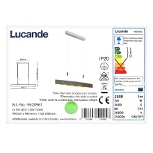 Lucande - LED Димируем пендел LIO 5xLED/5W/230V