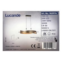 Lucande - LED Димируем пендел MARIJA LED/24W/230V