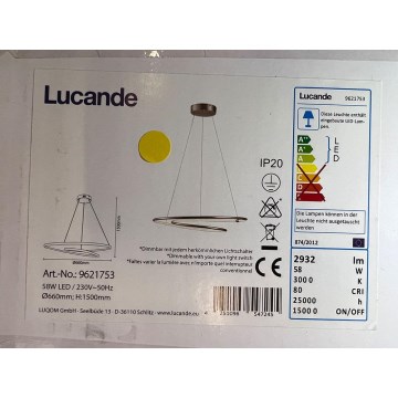 Lucande - LED Димируем пендел MIRASU LED/58W/230V