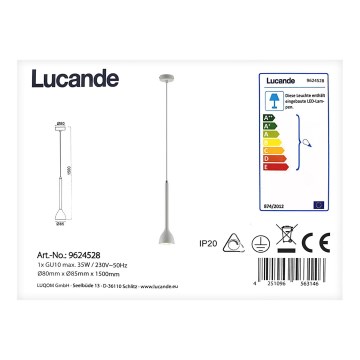 Lucande - Пендел NORDWIN 1xGU10/35W/230V