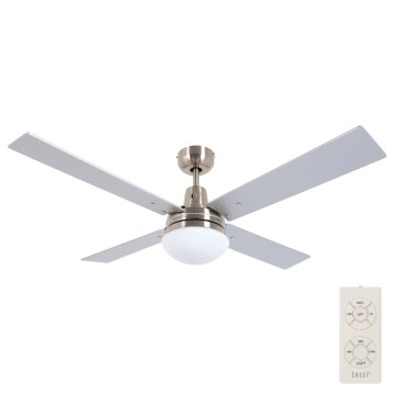 Lucci Air 210334 - Таванен вентилатор AIRFUSION QUEST 1xE27/60W/230V дърво/мат хром + дистанционно управление