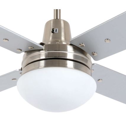 Lucci Air 210334 - Вентилатор за таван AIRFUSION QUEST 1xE27/60W/230V дърво/матов хром + дистанционно управление