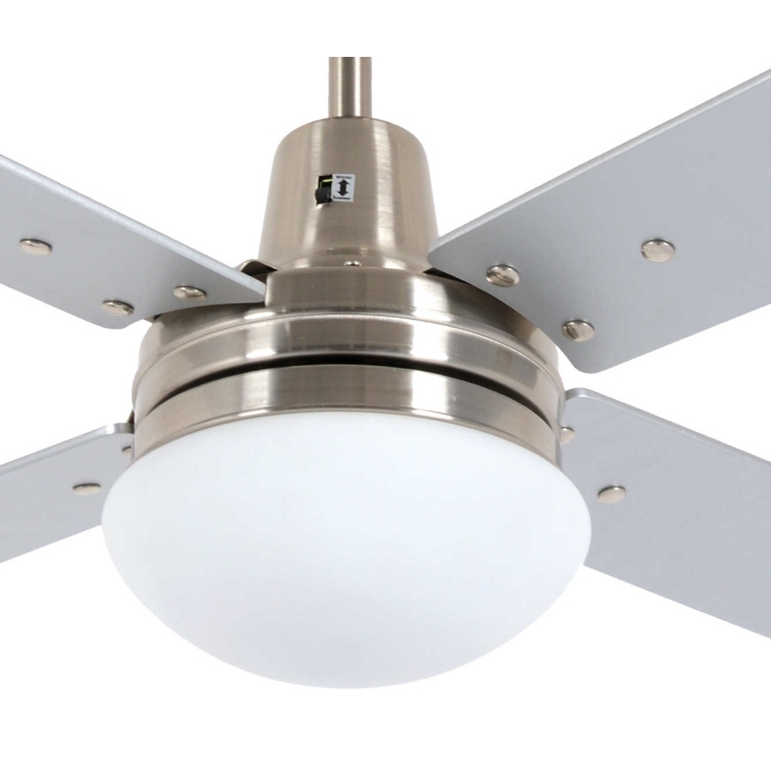 Lucci Air 210334 - Вентилатор за таван AIRFUSION QUEST 1xE27/60W/230V дърво/матов хром + дистанционно управление