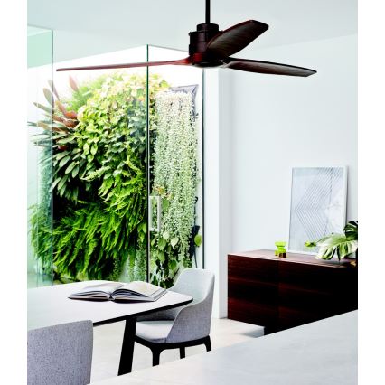 Lucci air 210507 - Таванен вентилатор AIRFUSION AKMANI павловния/черен + дистанционно управление