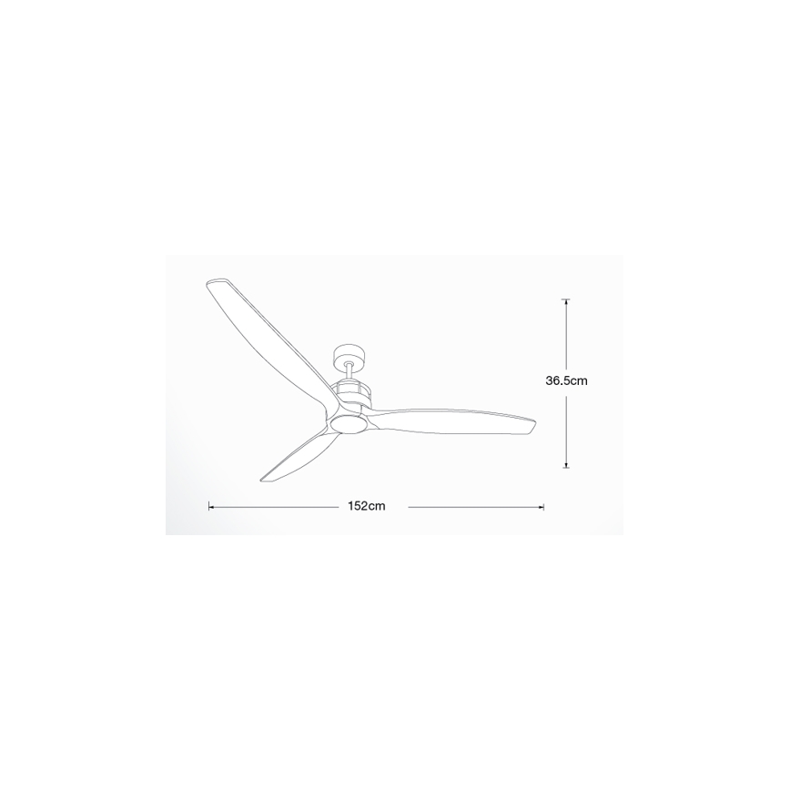 Lucci air 210507 - Таванен вентилатор AIRFUSION AKMANI павловния/черен + дистанционно управление