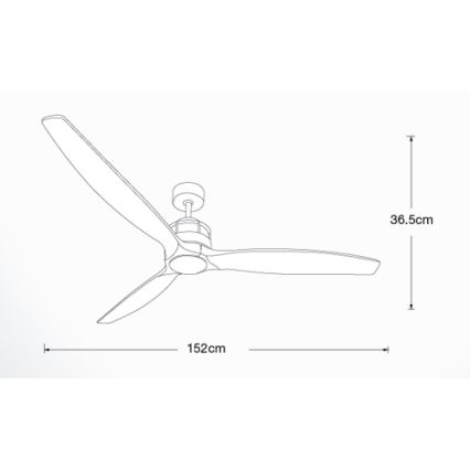 Lucci air 210508 - Вентилатор за таван AIRFUSION AKMANI пауловния/черен + дистанционно управление