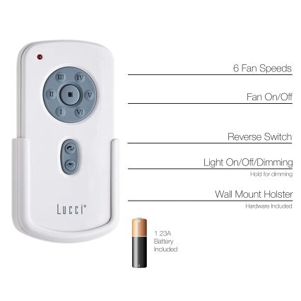 Lucci Air 21052TRS - Дистанционно управление за вентилатори CLIMATE, RADAR, FRASER 1x23A