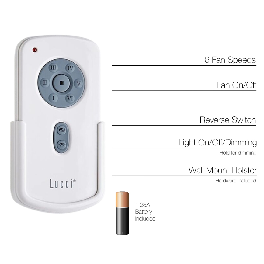 Lucci Air 21052TRS - Дистанционно управление за вентилатори CLIMATE, RADAR, FRASER 1x23A