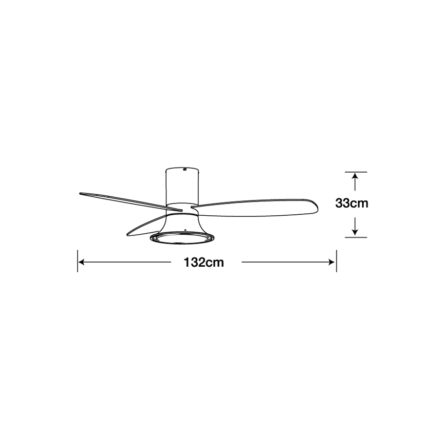 Lucci Air 210661 - LED Димируем таванен вентилатор FLUSSO 1xGX53/18W/230V дърво/бял + дистанционно управление