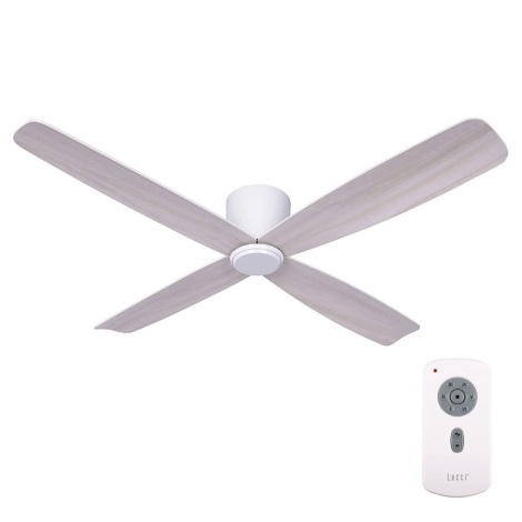 Lucci air 210986 - Вентилатор за таван FRASER бял/дърво + дистанционно управление