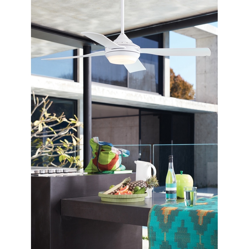 Lucci air 212898 - LED Димируем вентилатор за таван MOONAH 1xGX53/21W/230Vбял + дистанционно управление