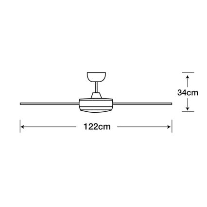 Lucci air 212899 - LED Димируем вентилатор за таван MOONAH 1xGX53/21W/230V черен + дистанционно управление