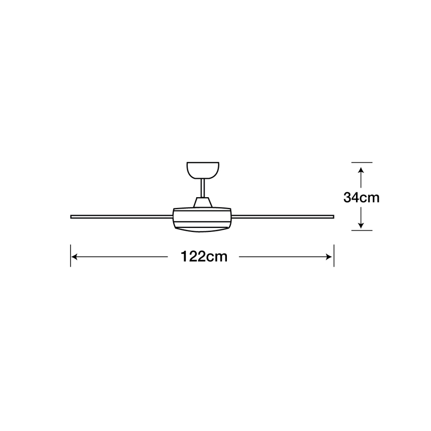 Lucci air 212899 - LED Димируем вентилатор за таван MOONAH 1xGX53/21W/230V черен + дистанционно управление