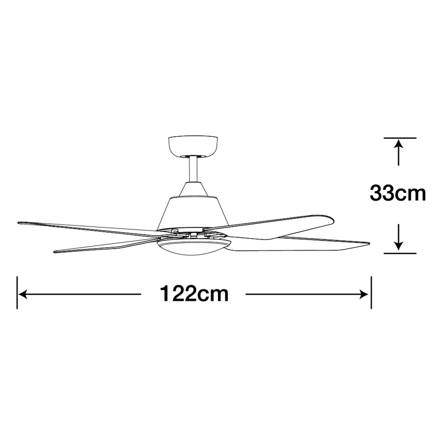 Lucci Air 212998 - LED Вентилатор за таван ARIA LED/18W/230V черен + дистанционно управление