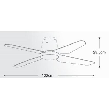 Lucci air 213001 - LED Вентилатор за таван AIRFUSION ARIA LED/18W/230V бял + дистанционно управление