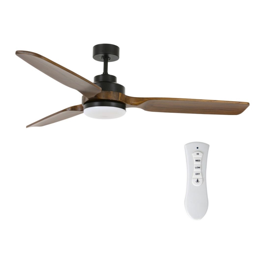 Lucci air 213054 - LED Вентилатор за таван SHOALHAVEN GX53/17W/230V черен/пауловния + дистанционно управление